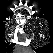 Reina de la luz:Técnicas de dibujo tradicional con Procreate. Traditional illustration, Drawing, Digital Illustration, Portrait Drawing, and Digital Drawing project by As Chaires - 06.04.2024
