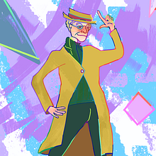 God of Mysteries (Dan Kelby's Character Design: Develop Your Own Style Course). Traditional illustration, Character Design, Drawing, Digital Illustration, and Digital Drawing project by George W - 06.06.2024