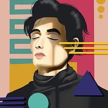 Mi proyecto del curso: Retratos digitales en Procreate con elementos gráficos. Un proyecto de Ilustración digital, Dibujo de Retrato y Dibujo anatómico de Fernando Velásquez - 06.06.2024