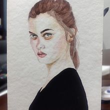 Retrato en acuarela a partir de una fotografía . Un proyecto de Pintura de Laura Alvarez - 03.06.2024