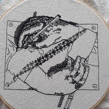 Mi proyecto del curso: Introducción al bordado en blackwork. Embroider, and Textile Design project by Catalina Moreno - 06.07.2024