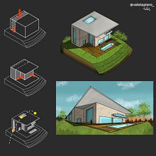 Mi proyecto del curso: Sketching arquitectónico y artístico con Procreate Ein Projekt aus dem Bereich Architektur, Skizzenentwurf, Digitale Illustration, Digitale Architektur und Architektonische Illustration von vtapiero0929 - 09.06.2024