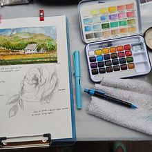 Mi proyecto del curso: Cuaderno de viaje en acuarela. Traditional illustration, Watercolor Painting, Architectural Illustration, and Sketchbook project by Mariluz Tomillo Ovejero - 06.09.2024