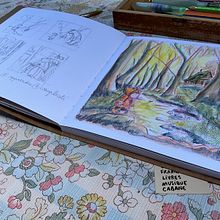 Mon projet du cours :  Techniques d'illustration jeunesse dans un carnet de croquis. Projekt z dziedziny Projektowanie postaci, R, sunek ołówkiem, Ilustracje dla dzieci, Sketchbook, Malowanie gwaszami i Książka obrazkowa użytkownika Estelle N. - 10.06.2024