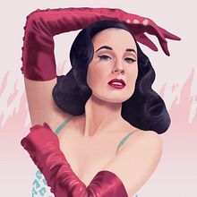 Dita Von Teese. Portrait Drawing, and Editorial Illustration project by Noelia de Alda - 06.10.2024