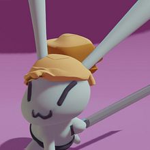Lapin ninja !. Traditional illustration, Character Design, Digital Illustration, 3D Modeling, and Manga project by tosh.beaumann - 06.10.2024