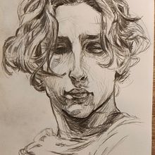 Mi proyecto del curso: Cuaderno de retratos a línea con grafito. Fine Arts, Sketching, Drawing, Portrait Drawing, and Sketchbook project by juanmahh - 06.10.2024