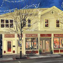 Here's another store front in gouache, thanks to Mike Thomas (Vibrant Urban Illustration with Gouache Paint). Un proyecto de Ilustración tradicional de Amy Pak - 13.06.2024