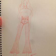 Meus desenhos de moda . Design de Júlia Santana Roque - 06.14.2024