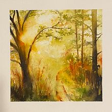 My project for course: Dreamy Watercolor Landscapes: Paint with Light. Un progetto di Pittura e Pittura ad acquerello di Mara Ionescu - 14.06.2024