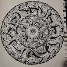 Mi proyecto del curso: Zentangle y mandalas: dibuja patrones armónicos. Un proyecto de Pintura, Dibujo, Pintura acrílica y Creatividad con niños de Patricia Gaviria - 13.06.2024