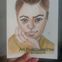 My project for course: Watercolor Portrait from a Photo. Een project van Traditionele illustratie, Aquarelschilderen y  Portrettekening van A - 14.06.2024