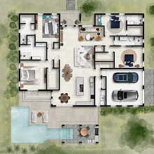 Mi proyecto del curso: Postproducción de planimetría arquitectónica en Photoshop. Un proyecto de Arquitectura, Arquitectura digital, Ilustración arquitectónica y Publicidad de Rodrigo Ramirez Vides - 16.06.2024