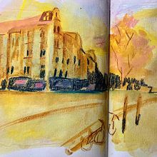 Mein Abschlussprojekt für den Kurs: Moderne Urban Sketching-Techniken in Mixed Media. Un progetto di Illustrazione tradizionale, Pittura, Illustrazione architettonica e Illustrazione con inchiostro di Anne - 16.06.2024