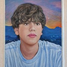 ritratto con pastelli  Ein Projekt aus dem Bereich Traditionelle Illustration, Bildende Künste, Porträtzeichnung, Realistische Zeichnung und Artistische Zeichnung von Angela Della Malva - 17.06.2024