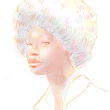 Mon projet du cours : Dessin de portraits expressifs aux crayons de couleur . Drawing, Portrait Drawing, Sketchbook, and Colored Pencil Drawing project by Françoise Prieels - 06.17.2024