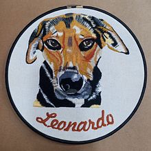 Mi proyecto del curso: Retratos bordados de mascotas: pinta con hilo. Un progetto di Ricamo, Illustrazione naturalistica e Textile Design di Lulú Mendoza - 18.06.2024
