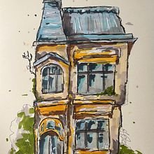 My project for course: Expressive Architectural Sketching with Colored Markers. Un progetto di Bozzetti, Disegno, Illustrazione architettonica, Sketchbook e Illustrazione con inchiostro di Andreea Diana Spineanu - 19.06.2024