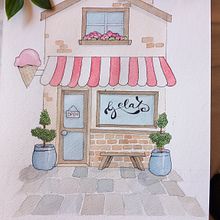 Mi proyecto del curso: Ilustración urbana en acuarela: retrata tu ciudad. Painting, Drawing, Watercolor Painting, and Architectural Illustration project by Mich Altschuler - 06.27.2024