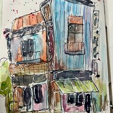 My project for course: Expressive Architectural Sketching with Colored Markers . Schițe, Desen, Ilustrație arhitecturală, Caiet de schițe & Ilustrație cu cerneală de niranjana bsingh - 06.20.2024