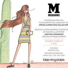M Missoni SS 2015 Collection- e-vite and live illustration. Fashion Illustration	 project by Josefina Fernandez - 06.20.2024