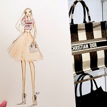 Illustrating live for Dior in Miami. Fashion Illustration	 project by Josefina Fernandez - 06.21.2024