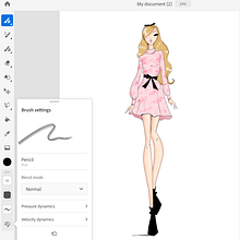 Fashion Illustration tutorials for Adobe Fresco. Fashion Illustration	 project by Josefina Fernandez - 06.21.2024