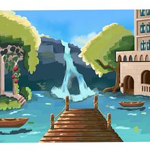 Mi proyecto del curso: Concept Art: introducción al diseño de escenarios. Traditional illustration, Animation, Digital Illustration, Video Games, Concept Art, Game Design, Film, Video, and TV project by Andrea Rosalinda Olivares Marín - 06.14.2024