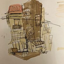 My project for course: Expressive Architectural Sketching with Colored Markers. Projekt z dziedziny Sketching,  R, sunek,  R, sunek architektoniczn, Sketchbook,  R i sunek atramentem użytkownika Lester Ip - 22.06.2024