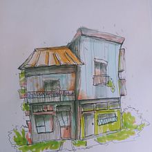  Expressive Architectural Sketching with Colored Markers. Projekt z dziedziny Sketching,  R, sunek,  R, sunek architektoniczn, Sketchbook,  R i sunek atramentem użytkownika valeriamonno1984 - 22.06.2024
