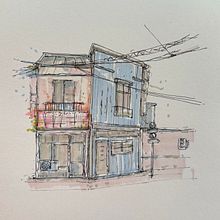 My project for course: Expressive Architectural Sketching with Colored Markers. Un proyecto de Bocetado, Dibujo, Ilustración arquitectónica, Sketchbook e Ilustración con tinta de Ayşegül Tayar - 23.06.2024