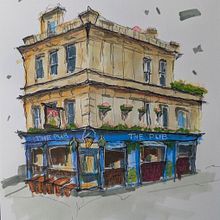 My project for course: Expressive Architectural Sketching with Colored Markers. Sketching, Drawing, Architectural Illustration, Sketchbook & Ink Illustration project by masteraalish - 06.23.2024