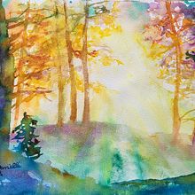 Il mio progetto del corso: Paesaggi incantevoli ad acquerello: dipingi con la luce. Painting, and Watercolor Painting project by sara_danielli84 - 06.23.2024