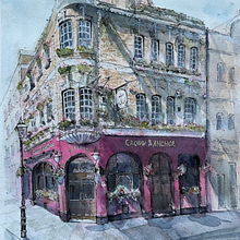 My project for course: Architectural Sketching with Watercolor and Ink. Projekt z dziedziny Sketching,  R, sunek, Malowanie akwarelą,  R, sunek architektoniczn, Sketchbook,  R i sunek atramentem użytkownika Vladlena M - 24.06.2024