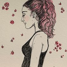 Il mio progetto del corso: Illustrazione con tecniche manuali di tratteggio e dripping. Un progetto di Character design, Belle arti, Pittura, Pittura ad acquerello, Disegno di ritratti e Disegno artistico di Alessandra Roncagliolo - 24.06.2024