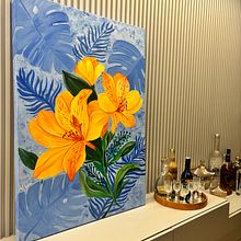 Meu projeto do curso: Pintura botânica com acrílico. Traditional illustration, Fine Arts, Painting, Acr, lic Painting, and Botanical Illustration project by Fábia Lopes Tomasiello - 06.23.2024