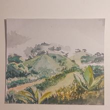 bosque en invierno. Un proyecto de Pintura a la acuarela, Bellas Artes y Pintura de Camila Contreras - 25.06.2024