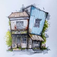 My project for course: Expressive Architectural Sketching with Colored Markers. Projekt z dziedziny Sketching,  R, sunek,  R, sunek architektoniczn, Sketchbook,  R i sunek atramentem użytkownika Jeffrey Reyes Mendriza - 26.06.2024