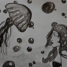 Meu projeto do curso: Ilustração em nanquim com influência japonesa. Traditional illustration, Drawing & Ink Illustration project by Luiza Percebo Capodistria - 06.27.2024
