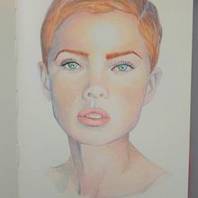 I really hate hair. Drawing, Portrait Drawing, Sketchbook, and Colored Pencil Drawing project by as_amado - 06.27.2024