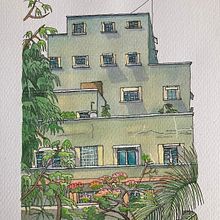 Mi proyecto del curso: Ilustración urbana en acuarela: hagamos visibles nuestra ciudad. Un progetto di Pittura, Disegno, Pittura ad acquerello e Illustrazione architettonica di Maritza Vargas - 25.06.2024