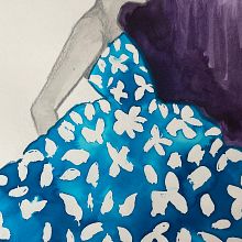 My project for course: Watercolor Fashion Illustration: Silhouette, Color and Flow. Traditional illustration, Watercolor Painting, and Fashion Illustration	 project by semraayyildiz.sa - 06.28.2024