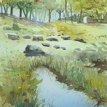 My project for course: Natural Landscapes in Watercolor. Un progetto di Belle arti, Pittura e Pittura ad acquerello di jutta_loeffler - 28.06.2024
