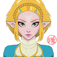 Zelda - Tears of the Kingdom. Un proyecto de Dibujo digital, Manga, Ilustración digital, Diseño de personajes y Diseño gráfico de Alberto Barrea Guzmán - 04.03.2024