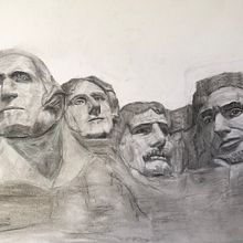 Sculptures on a mountain in South Dakota . % mihyun tarafından hazırlanan Geleneksel illüstras, on, Güzel sanatlar, Çizim, Portre Çizimi, Gerçekçi Çizim, Ve Sanatsal Çizim projesi - 06.29.2024