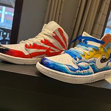 The Max’s project 🏀👟. Accessor, Design, Fashion Design, Acr, lic Painting, DIY, Upc, and cling project by Sophie Cret - 06.29.2024