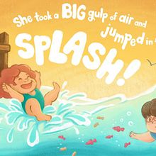 "Making a Splash!"; My project for course: ​​Playful Hand-Lettering for Children’s Book Illustration. Traditional illustration, Lettering, Drawing, H, Lettering, and Narrative project by Samantha Woods - 07.04.2024