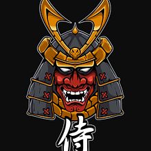 Samurai con mascara ONI japones. Un progetto di Illustrazione vettoriale, Illustrazione digitale, Product design, Disegno digitale, Character design, Street Art, Illustrazione di moda, Creatività, Disegno, Stampa, Ricamo e Design digitale di Oscar Otaiza - 01.07.2024