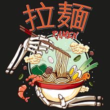 Esqueletos y ramen camisetas. Een project van Vectorillustratie, Digitale illustratie, Digitaal ontwerp, Digitaal productontwerp, Textielontwerp, Productontwerp, Kostuumontwerp,  Artistieke tekening y  Urban art van Oscar Otaiza - 01.07.2024