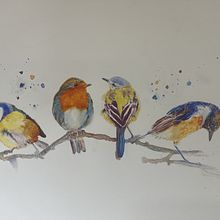 My project for course: Artistic Watercolor Techniques for Illustrating Birds. Traditional illustration, Watercolor Painting, Realistic Drawing, and Naturalistic Illustration project by Emily Gogarty - 07.01.2024